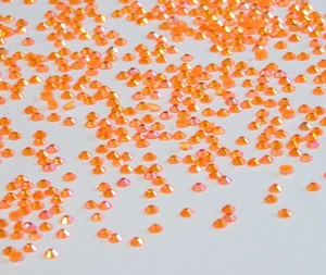 Jelly ORANGE AB SS6/~2mm NON HOTFIX RESIN STONES KIeben Quality Menge wählbar - Picture 1 of 18