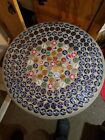 Upcycled Table Suit Man / Woman Cave Or Garden 28 Inches High 20 Inch Diameter