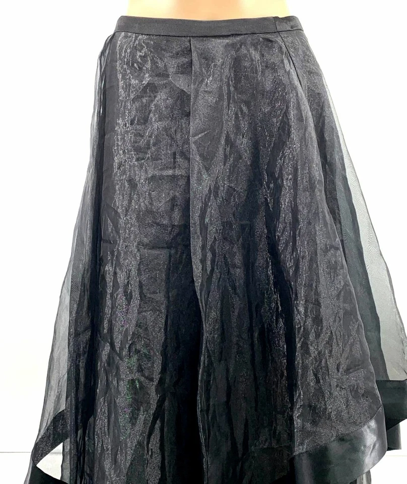 $120 Bcx подростков черный высоты низкой сетки атласная отделка тянуть на официальный юбка размер 5 - Изображение 1 из 1