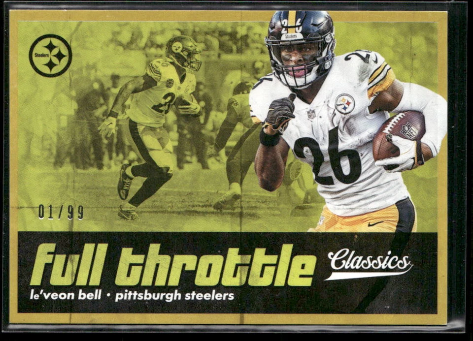 2018 Panini Classics Le'Veon Bell 3 Full Throttle Gold SN Pittsburgh Steelers - Image 1 of 2