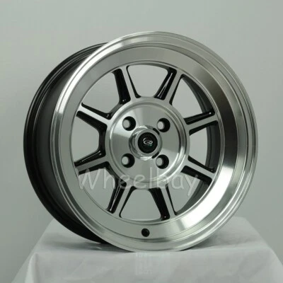 4 PCS ROTA WHEEL SHAKOTAN  15X7  4X110 10 FRBLK MAZDA RX7 13.9 LBS  LAST SET - Image 1 of 4