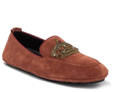 DOLCE & GABBANA Men’s Crystal Crown Suede Moccasin Loafers 9.5 US $1200+ NEW - Image 1 of 4