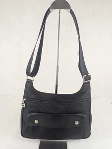 Longchamp Black Nylon Women Small Adjustable Snap Sling Crossbody Bag - Picture 1 of 11