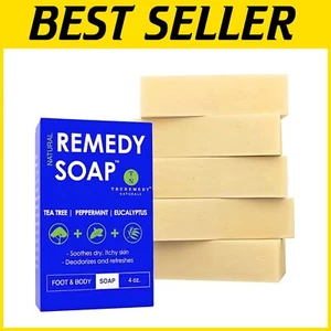 Tea Tree & Peppermint Soap Bar - Daily Cleansing for All Skin Types - Pack of 5 - Picture 1 of 8