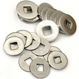 Unterlegscheiben Edelstahl Vierkantloch DIN 440V Scheiben für Schlossschrauben - Bild 1 von 6