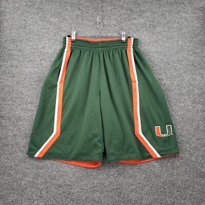 Nike Miami Hurricanes Shorts Mens S Small Green Dri Fit Reversible Basketball - Picture 1 of 9