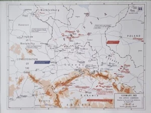 MODERN WEST POINT MAP NAPOLEONIC WARS LEIPZIG CAMPAIGN 1813 SCHWARZENBERG KLEIST - Picture 1 of 2