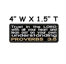 Proverbs 3:5 Embroidered Patch Iron-on/Sew-on Religious Bible Verse Diy Applique