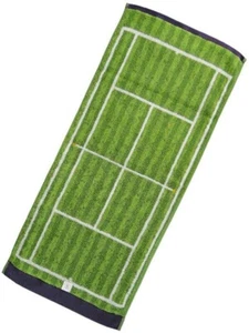 WIMBLEDON Center Court Towel Green & Purple Imabari Towel Made in Japan NEW F/S - Picture 1 of 3