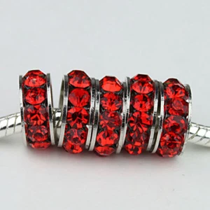 50Pcs Czech Crystal Spacer Big Hole Charms Beads 10mm for European Bracelets DIY - Picture 1 of 43