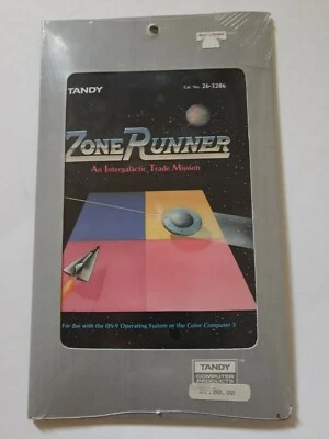 1986 SEALED Tandy Zone Runner OS-9 Game Cat no. 26-3286 NEW  - Image 1 of 2