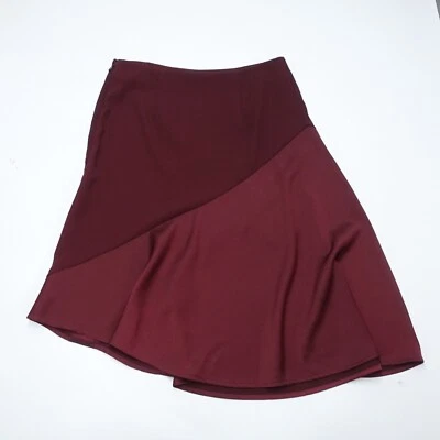 Falda Worthington para mujer 6 granate bayas 100 % poliéster dobladillo asimétrico cremallera Foto 1 de 4