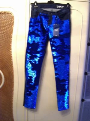 Happy birthday Lee Jeans mit Pailletten Gr. 36 NEU royalblau Streichpailetten - Bild 1 von 4