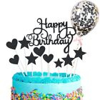 Balloon Happy Birthday Confetti Cake Toppers Cupcake Flag Decor  Baby Shower