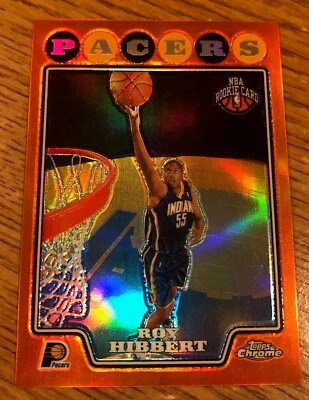 2008-09 Topps Chrome Refractors Orange #196 Roy Hibbert Rookie PACERS #306/500 - Image 1 of 2