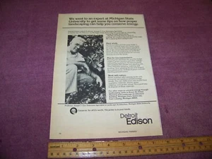 Michigan State University / Detroit Edison Printanzeige aus Zeitschrift Vintage 1977 - Bild 1 von 2
