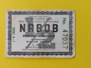 CERTIFICADO PREMIUM NABOB - CUPÓN 1/2 blanco y negro - con número de serie - Imagen 1 de 2
