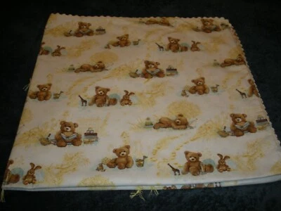 1 НОВЫЙ РУЧНОЙ РАБОТЫ РЕБЕНКА ОДЕЯЛО МЕДВЕДИ, ХЛОПОК И ФЛАНЕЛЬ - Изображение 1 из 2