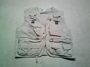 Vintage Columbia Hunting Fishing Vest Mens Large XL Extra Large Beige - Picture 1 of 11