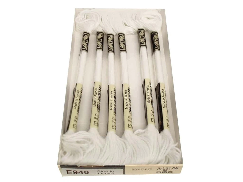 Glow in the Dark Yarn 6 Pack 100% Polyester 8.7 Yards Embroidery Floss - Image 1 of 1