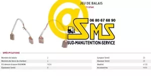 MIC A180 KIT BALAIS CHARBON MOTEUR TRACTION TRANSPALETTE ELECTRIQUE - Picture 1 of 1