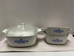 Corning Ware Blue Cornflower Lot P-1 1/2-B, P-43-B, P-41-B - Bild 1 von 11
