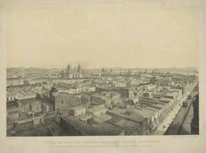 Poster - Mexico City Vintage Pictorial Map (1845) - Picture 1 of 21