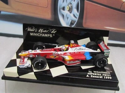 MINICHAMPS /F1 1999 WILLIAMS FW21  - ALEX  ZANARDI - 1/43 SCALE MODEL CAR - Image 1 of 4
