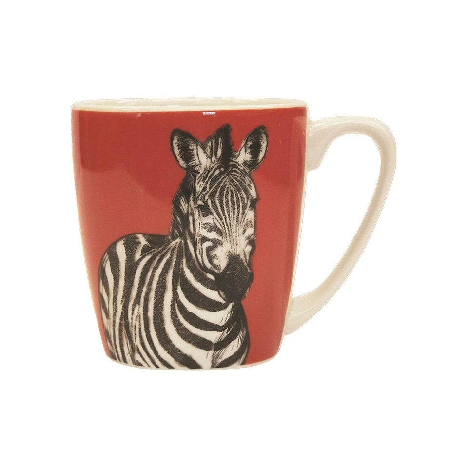 Queens by Churchill The Kingdom Zebra Acorn China Coffee Mug Tea Cup 300ml - Image 1 of 1