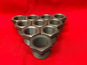 3/4" FNPT TO 1" MNPT STEEL HEX BUSHING REDUCER LOT OF 10 - Picture 1 of 5
