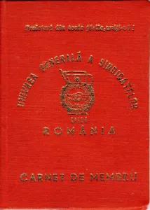 Rumänien, 1981, Gewerkschaften Gewerkschaft Mitgliedskarte RSR - Bild 1 von 13