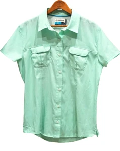 NWOT Magellan Outdoors Womens Mint Green Vented Button-Up Fish Gear Shirt Size L - Picture 1 of 5