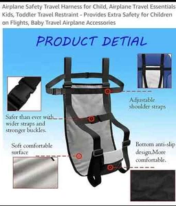 Child Safety Harness Seat Protector Toddler Airplane Restraint FREESHIP - Picture 1 of 5