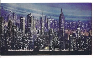 NIGHT FALLS Not In The CITY OF LIGHTS DIORAMA New York Worlds Fair Postcard NY - Picture 1 of 2