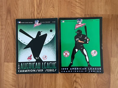 1998 & 1999 Official MLB ALCS Programs - New York Yankees vs Red Sox & Indians - Image 1 of 4