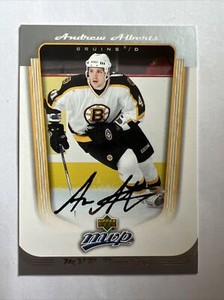 2005-06 Upper Deck MVP Boston Bruins Hockey Card #433 Andrew Alberts Rookie