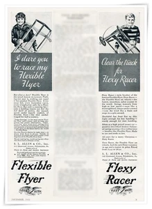 Print Ad S.L. Allen & Co Flexible Flyer & Flexy Racer 1933 2 anuncios - Imagen 1 de 4