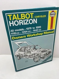 Talbot / Chrysler Horizon 1- Haynes Owners Workshop Manual Hardback EXCELLENT - Picture 1 of 13
