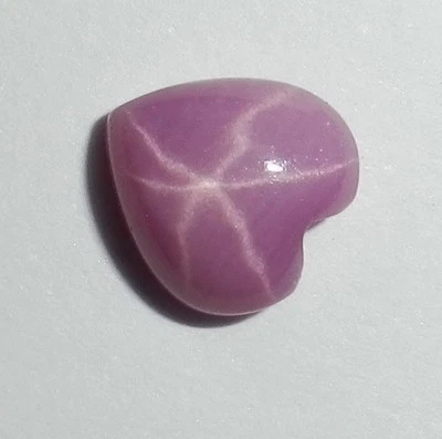 Opaque Star Ruby Heart 6x6 mm Cabochon Created 6 Rayed Stone 2 pieces Lot - Image 1 of 4