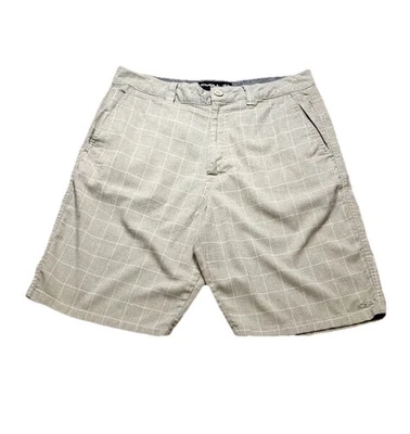 Pantalones Cortos O'NEILL Para Hombre 32 Caqui Cuadros Chinos Frontales Planos Elastizados Bolsillos #A1048018PS Foto 1 de 4