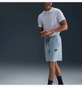 Men's Nike Sportswear Tech Fleece Shorts DD5301-440 NWT Light Blue Sz M - Picture 1 of 4