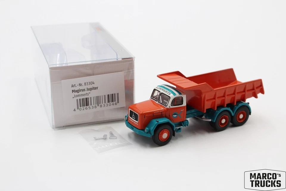 Brekina Magirus Jupiter Tipper "Lommerts" (NL) No. 83304 1:87 /BRN2136 - Image 1 of 1