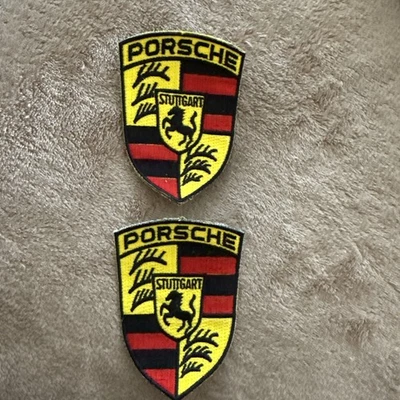 Juego de parches vintage Porsche (2) emblema bordado 3,5 pulgadas Foto 1 de 4