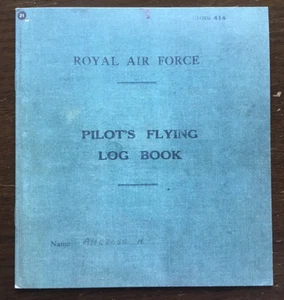 1944 WWII EXTRACTS OF ROYAL AIR FORCE TYPHOON PILOT'S FLYING LOG BOOK *(Repro)* - Picture 1 of 16