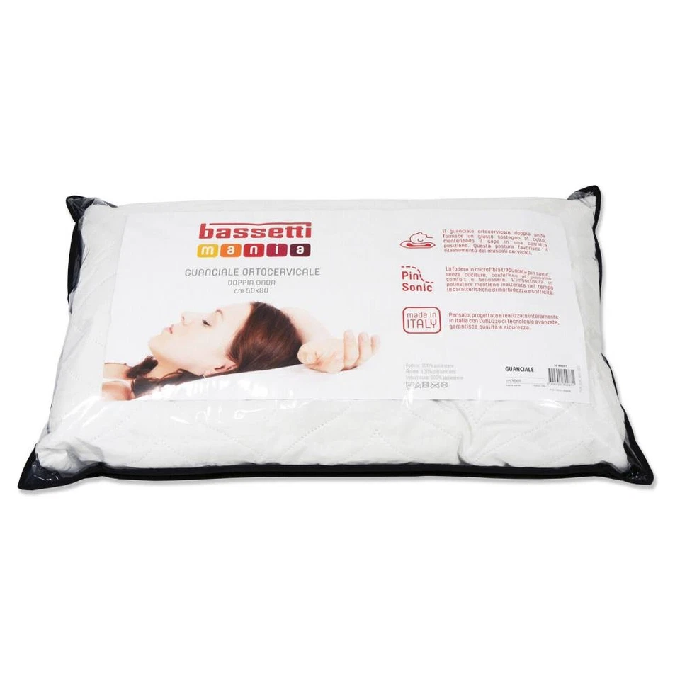 Cuscino Guanciale ortocervicale Bassetti doppia onda - Immagine 1 di 1