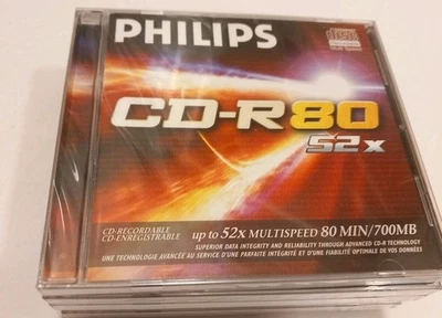 6 X Philips CD-R80 24x 80 Mins / 700MB Silverspeed 32X Recordable Disc - New - Image 1 of 4