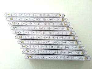 50 x ADGA 250  Qualitäts Zollstöcke 2m mit Winkeleinrastung Weiss Zollstock Mete - Bild 1 von 2