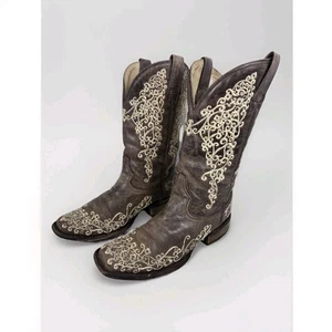 Botas de Vaquero Corral Vintage (2663) Cuero Marrón Hueso de Cráter Envejecido para Mujer 9 - Imagen 1 de 18