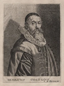 Hendrick Goltzius engraver Kupferstecher Portrait engraving Kupferstich 1682 - Bild 1 von 1