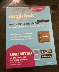 MagicJack Home Unlimited Local and Long Distance Calling VoIP Phone Adapter - Photo 1/7